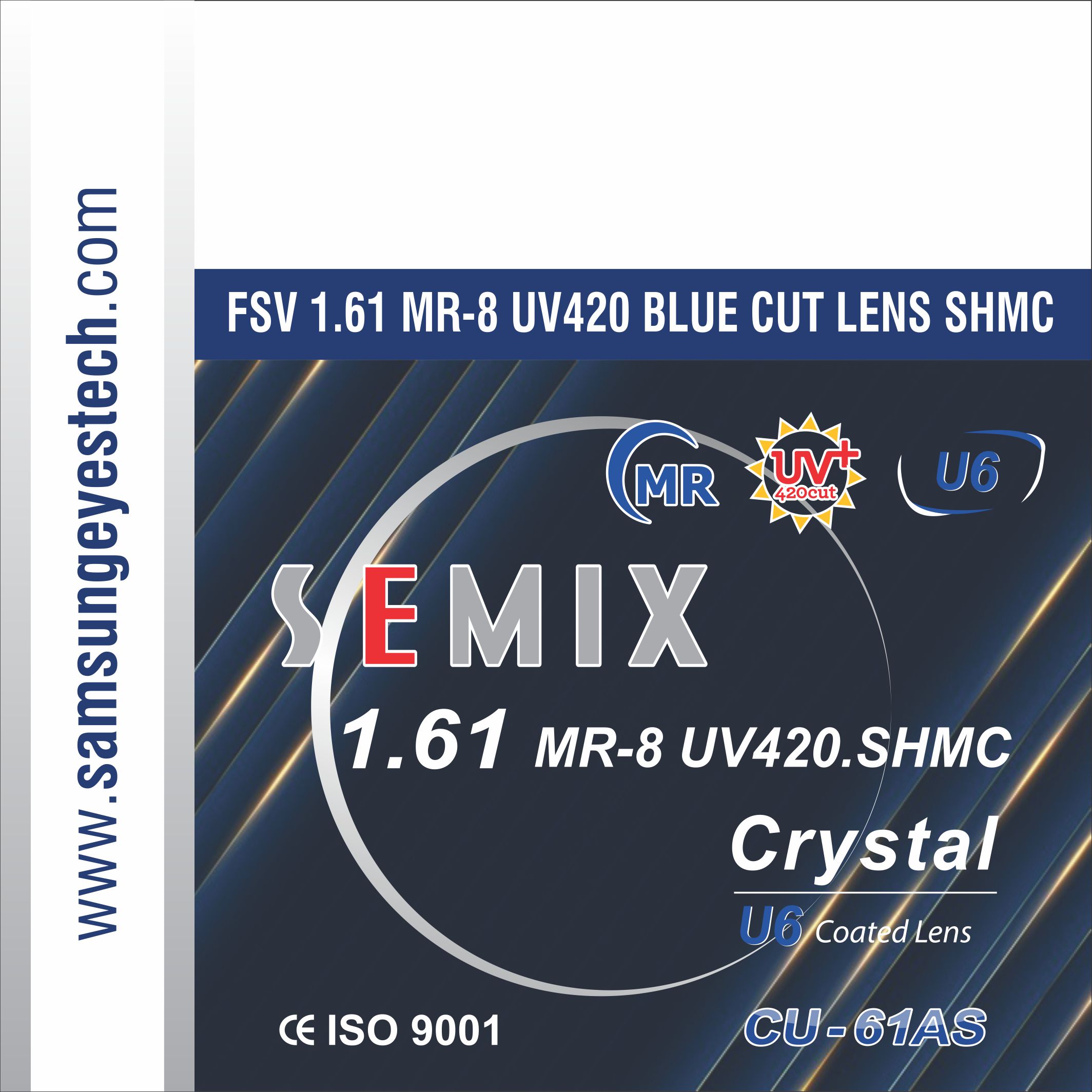 SEMIX 1.61 MR-8 UV420 BLUE CUT SHMC